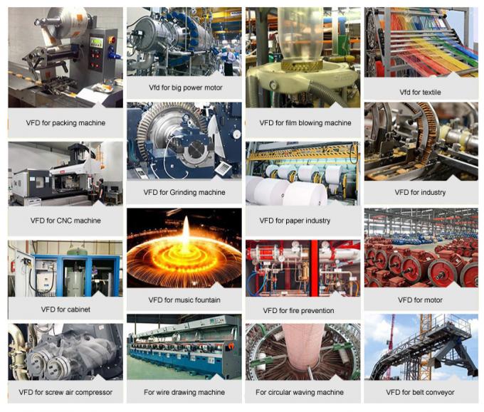 0-3000hz 3.7kw Động cơ điện tần số biến động 5hp 380V Vfd Motor Inverter 2